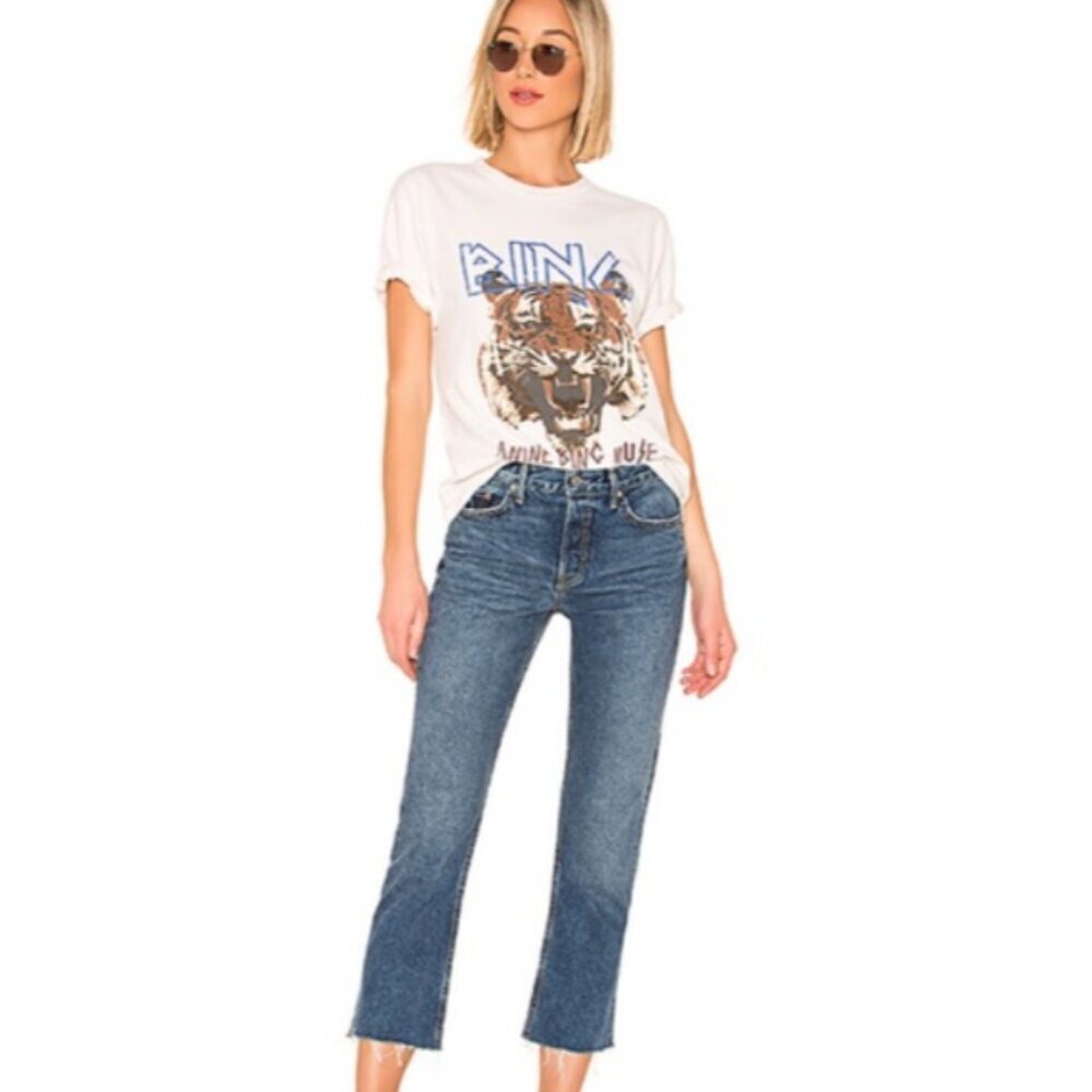New Grlfrnd Tatum Jeans Only Lies Womens 28 Indigo Crop